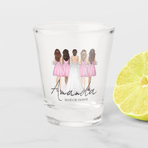 Vaso De Chupito Dama de Honor Personalizada Regalo de Nombre Perso