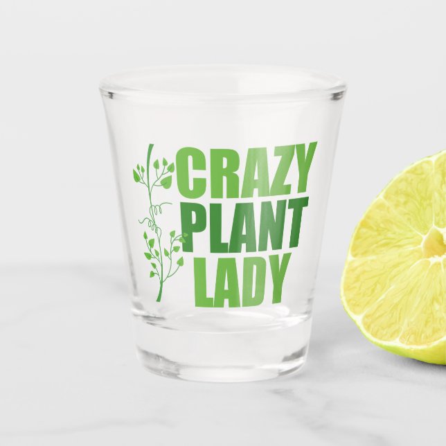 Vaso De Chupito Dama de planta loca (Anverso)