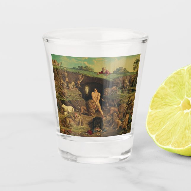 Vaso De Chupito Daniel en el foso de los leones (Anverso)
