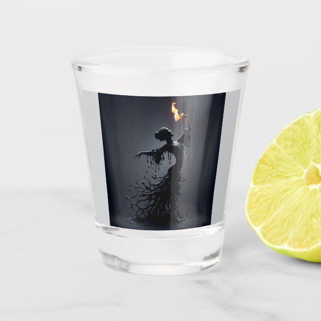 Vaso De Chupito Danzante Flamenco de fusión (Anverso)