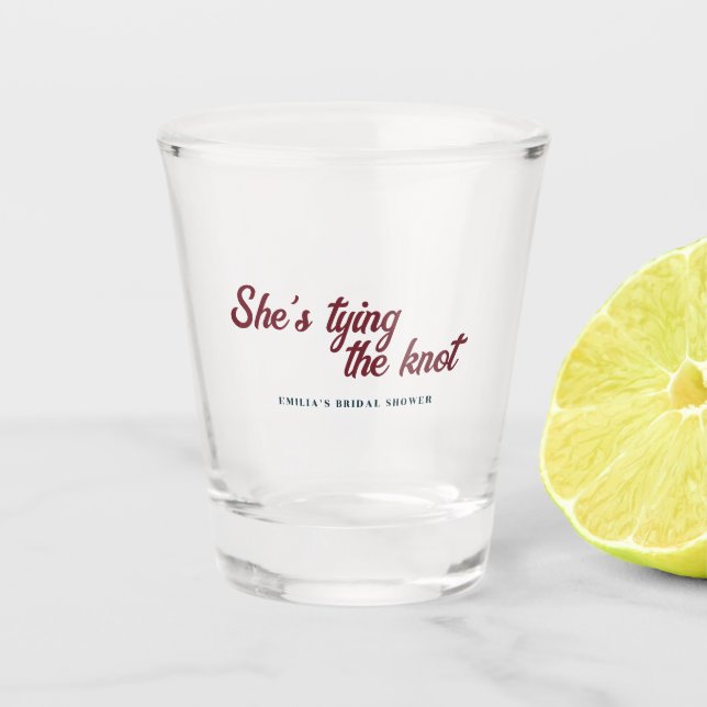 Vaso De Chupito Dark Rich Floral Tema Bridal Shower (Anverso)