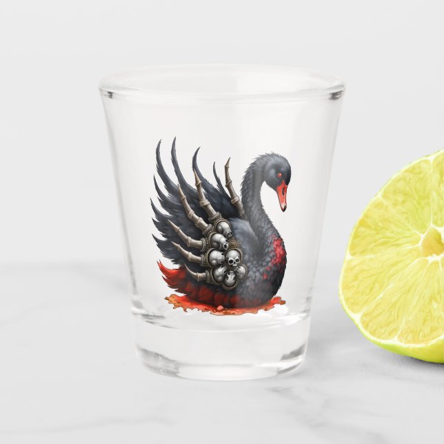 Vaso De Chupito Dark Swan of Bones – Gothic Elegance  (Anverso)