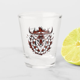 Vaso De Chupito Dartscheibe Feuer Stier Bulle Spezialdesign