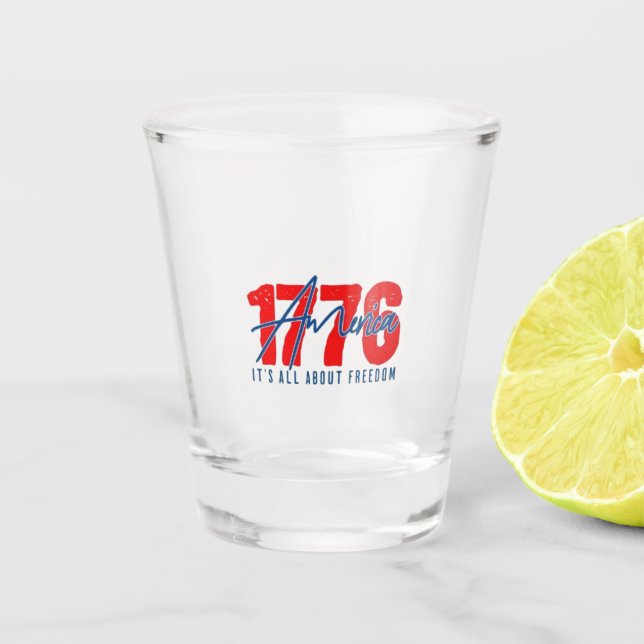 Vaso de chupito de Barware del Día de la Independe (Anverso)