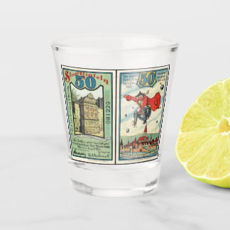Vaso de chupito de billete de Notgeld de 50 Pfenni