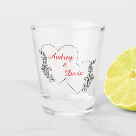Vaso de chupito de boda con impresión personalizad