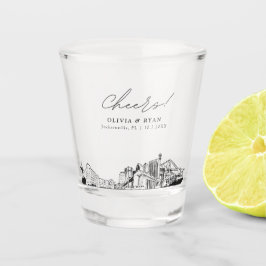 Vaso de chupito de boda de Jacksonville Cheers