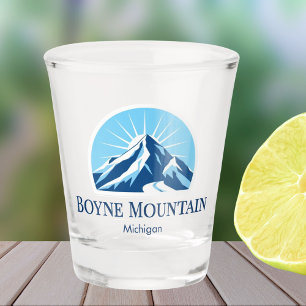 Vaso de chupito de Boyne Mountain Michigan vacacio