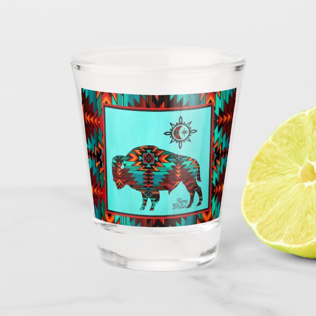 Vaso de chupito de Búfalo del Suroeste (Anverso)
