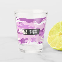 Vaso de chupito de camuflaje militar púrpura