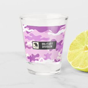 Vaso de chupito de camuflaje militar púrpura
