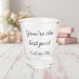 Vaso de chupito de cita de amor moderno