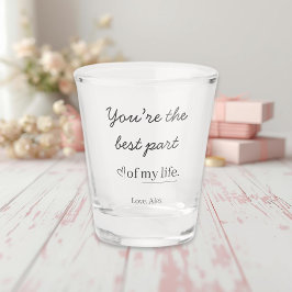 Vaso de chupito de cita de amor personalizada mode