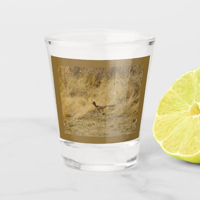 Vaso de chupito de Correcaminos corriendo (Anverso)