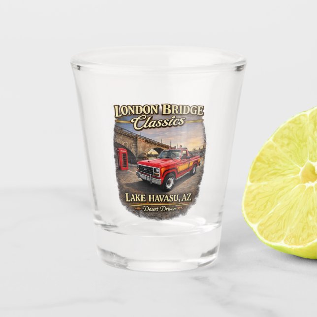 Vaso de Chupito de Diseño de Coche Retro Desert Mu (Anverso)