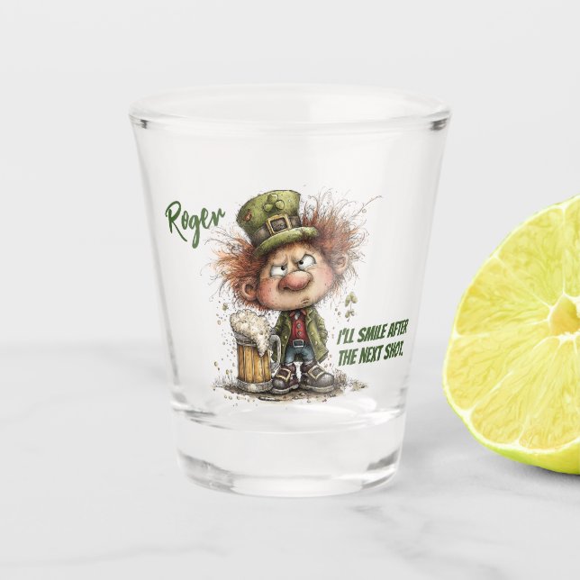 Vaso de chupito de duende gruñón  (Anverso)