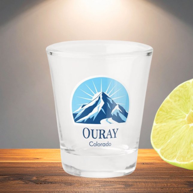 Vaso de chupito de esquí Ouray Colorado (Subido por el creador)