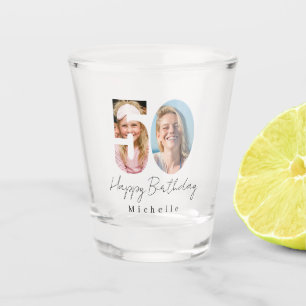 Vaso de chupito de foto personalizada para cumplea