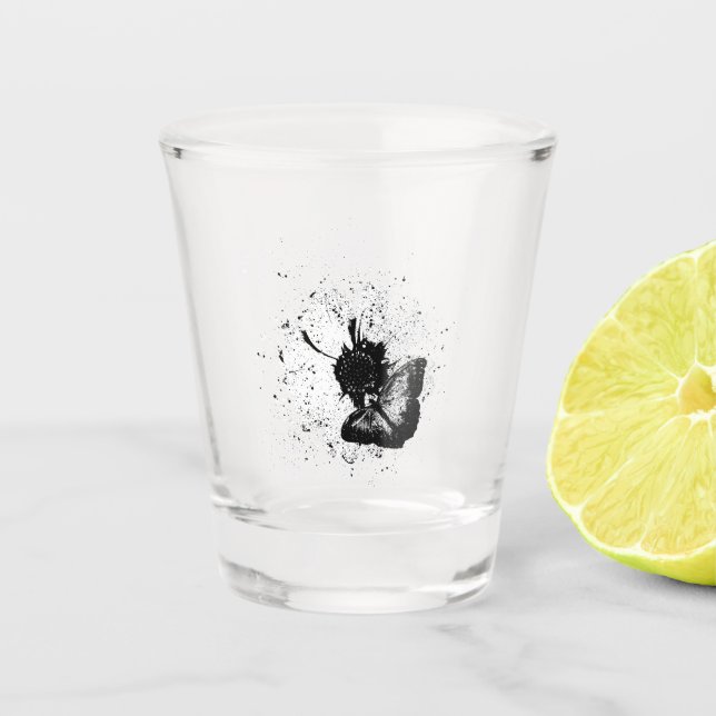 Vaso de chupito de girasol Barware de fiesta flora (Anverso)