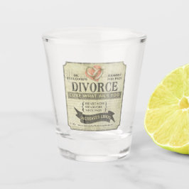 Vaso de chupito de humor de divorcio