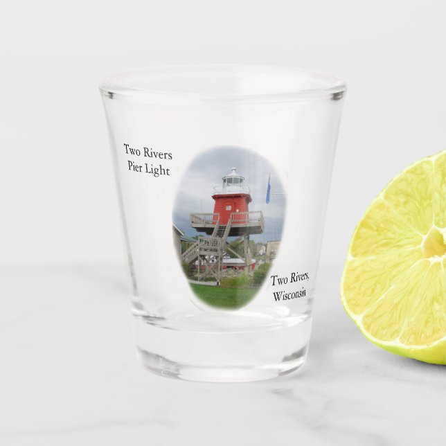 Vaso de chupito de la luz de Two Rivers Pier (Anverso)