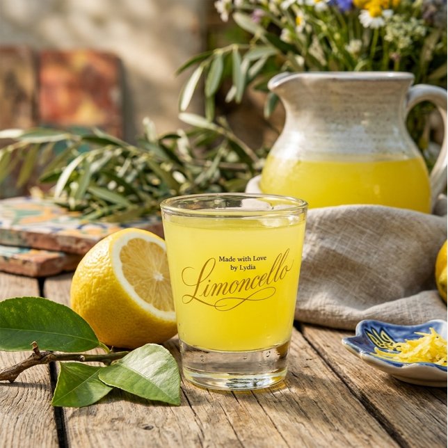 Vaso de chupito de Limoncello casero personalizado (Subido por el creador)