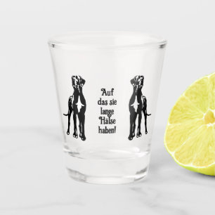 Vaso de chupito de pareja de Gran Danés