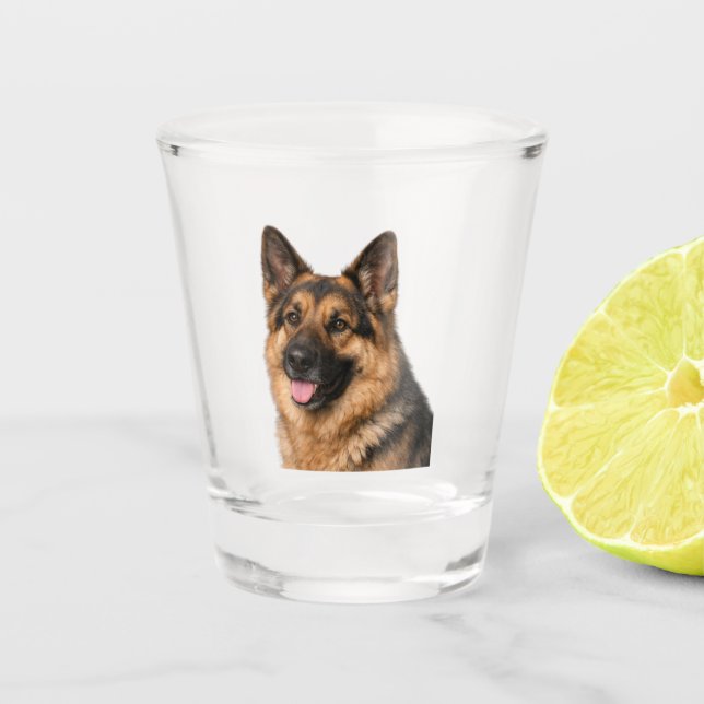 Vaso de chupito de Pastor Alemán (Anverso)