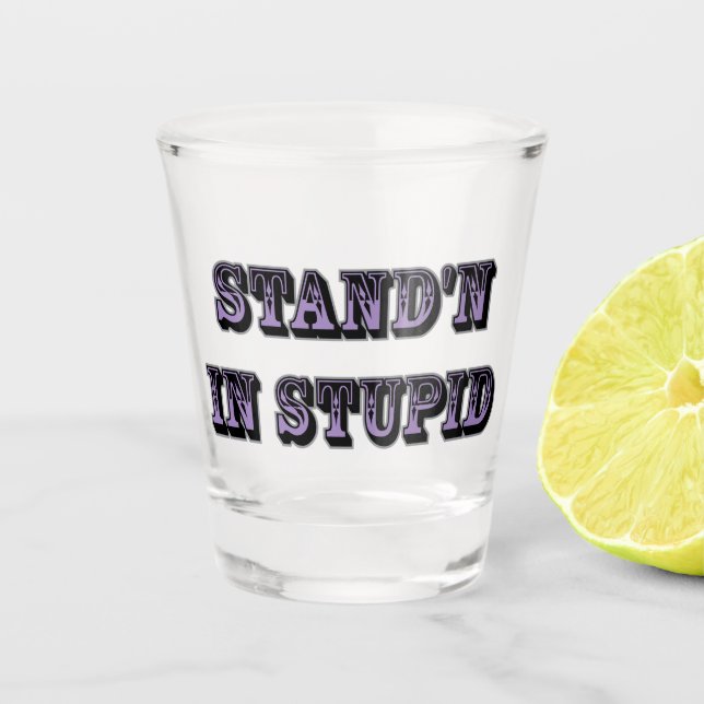 Vaso De Chupito De pie en un estúpido (Anverso)