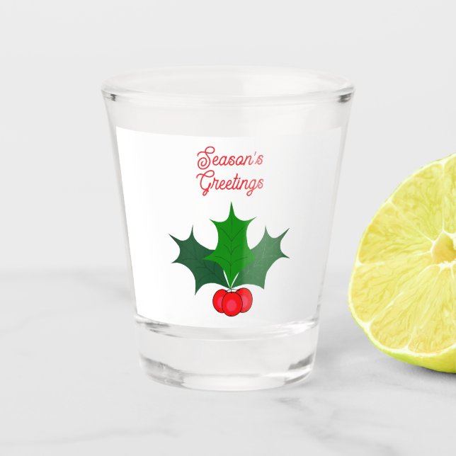 Vaso de Chupito de Saludos de Temporada (Anverso)