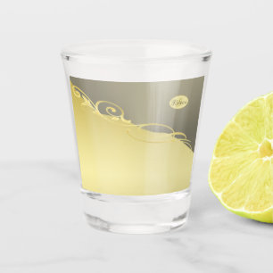 Vaso De Chupito Decoración de oro de lujo en oro y plata, Monogram