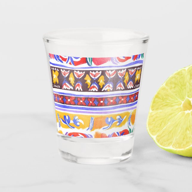 Vaso De Chupito decoración tradicional rumana (Anverso)
