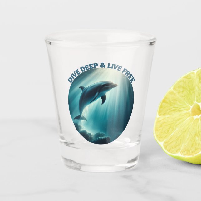 Vaso De Chupito Deep Live Free Dolphin (Anverso)