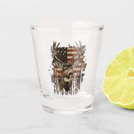 Vaso De Chupito Deer, Buck Season USA Flag
