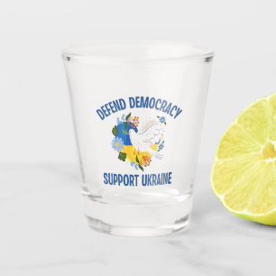 Vaso De Chupito Defender la democracia apoyar a Ucrania Estadounid
