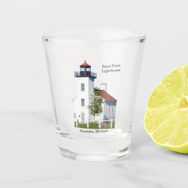 Vaso de chupito del faro de Sand Point (Anverso)