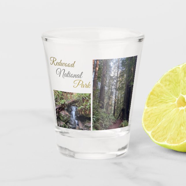 Vaso de chupito del Parque Nacional Redwood (Anverso)
