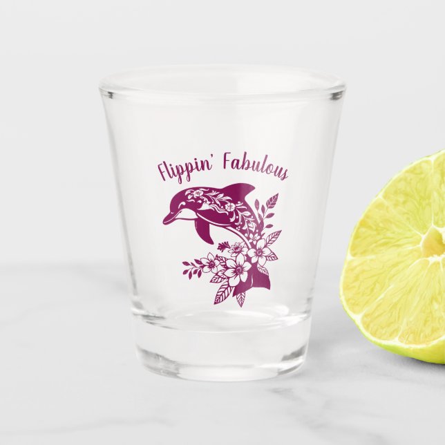 Vaso De Chupito Delfín hawaiano Flippin Fabulous (Anverso)