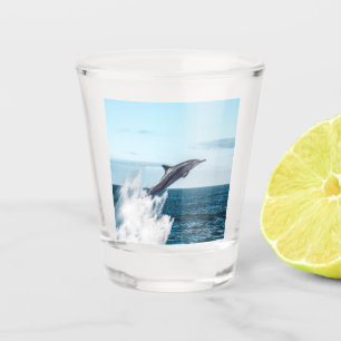 Vaso De Chupito Delfín saltando del océano