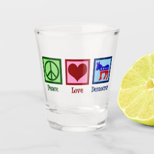 Vaso De Chupito Democracia de amor por la paz