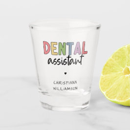 Vaso De Chupito Dental Assistant de nombre personalizado