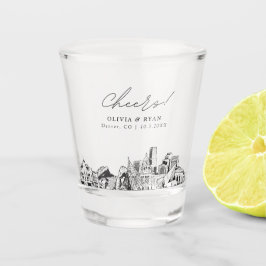 Vaso De Chupito Denver Wedding Favor Cheers Personalizados