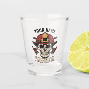 Vaso De Chupito Departamento de bomberos de bomberos de cráneo per