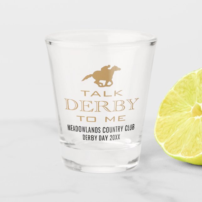 Vaso De Chupito Derby Day Horserace | Hablar de Derby para mí vidr (Anverso)