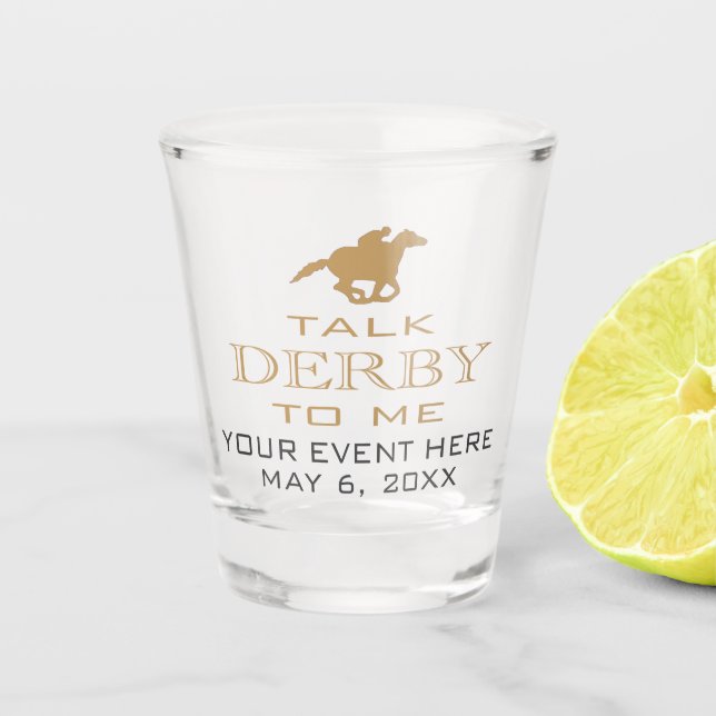 Vaso De Chupito Derby Horse Race Party Custom (Anverso)