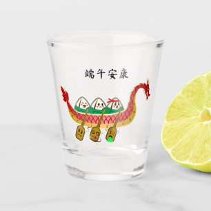 Vaso De Chupito Derrame de arroz pegajoso en el Festival del Barco