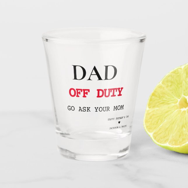 Vaso De Chupito Desactivado | Gracioso regalo del Día del Padre (Anverso)