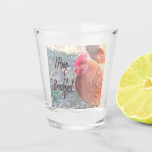 Vaso De Chupito Desayuno de pollo Humor divertido