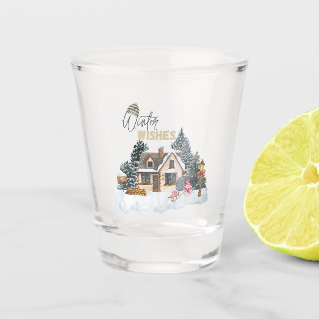 Vaso De Chupito Deseos de Invierno (Anverso)