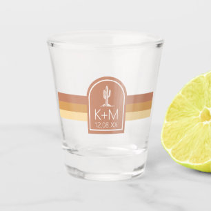 Vaso De Chupito Desierto Vibes Boda Stripe Terra Cotta ID1019